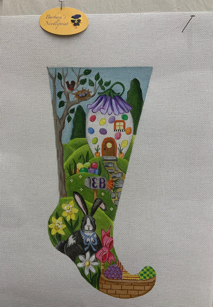 Easter Stocking #1 with Jelly Bean House