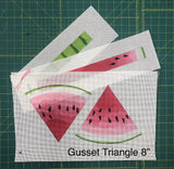 Ann's #6 Watermelon Gusseted Triangle 8" high