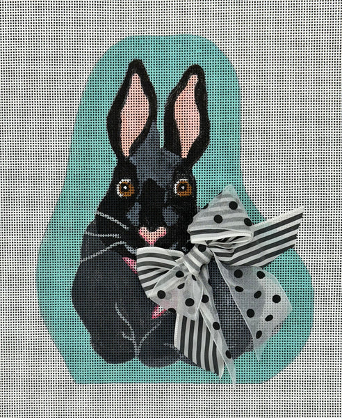 Black Bunny with Bow