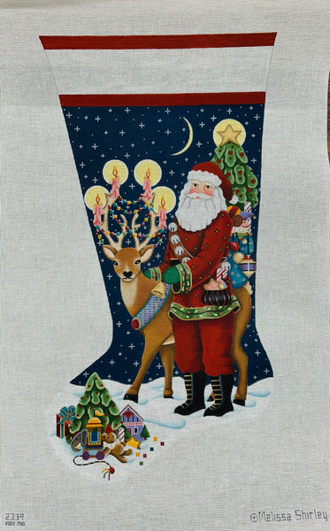 Reindeer Santa Stocking