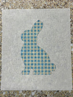 Ann's Silhouette Bunny - light blue and cream