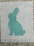 Ann's Silhouette Bunny - turquoise family
