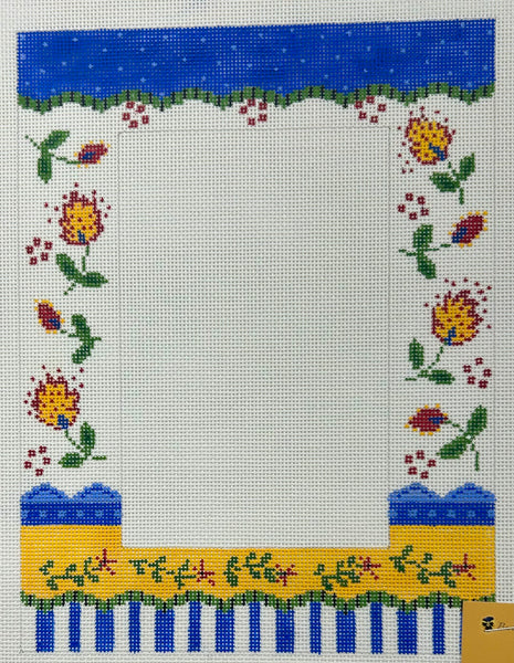 Folk Style Yellow Floral Frame