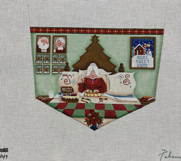 Stitching in Bed Stocking Cuff
