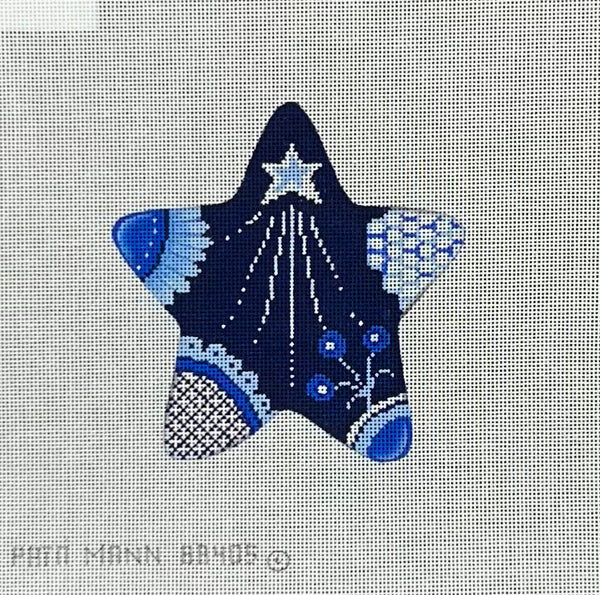 Blue and White Star #5