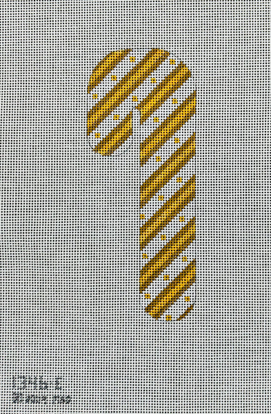 Gold Stripes Candy Cane