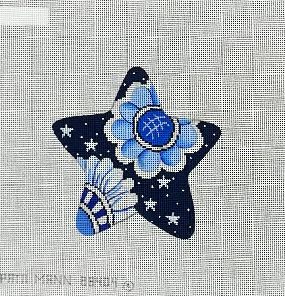 Blue and White Star #4