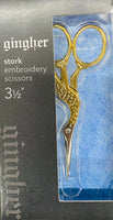 Gingher Stork Embroidery Scissors-3 1/2"
