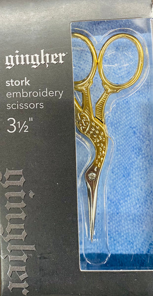 Gingher Stork Embroidery Scissors-3 1/2"
