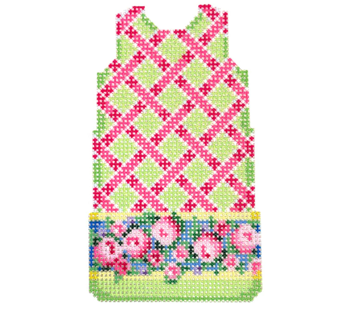 Associated Talents Lattice with Floral Border Mini Shift – Barbara's ...