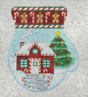 Candy Cane House Mitten