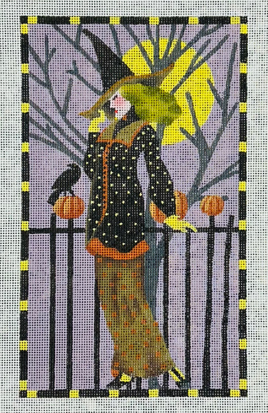 Glam Witch with Fence and Crow