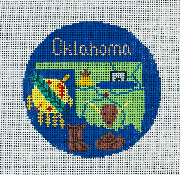 Oklahoma 4" Round Ornament