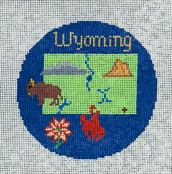 Wyoming 4" Round Ornament