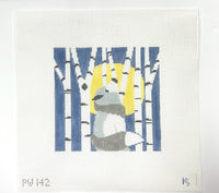 Wolf in Birch Trees