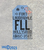 Fort Lauderdale Retro Travel Tag