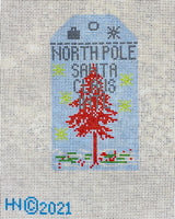 North Pole Retro Travel Tag