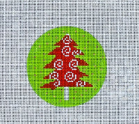 Red Tree on Green