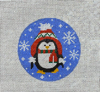 Penguin with Winter Hat Canvas