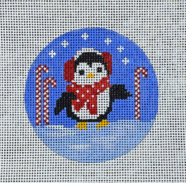 Penguin with Ear Muffs Canvas
