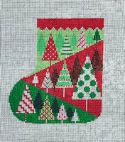 Holiday Trees Mini Sock