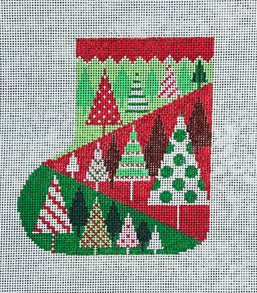 Holiday Trees Mini Sock