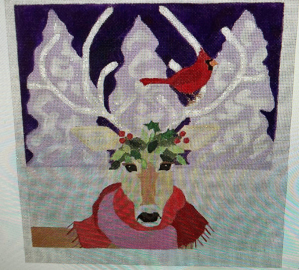 H260 10" Reindeer & Cardinal