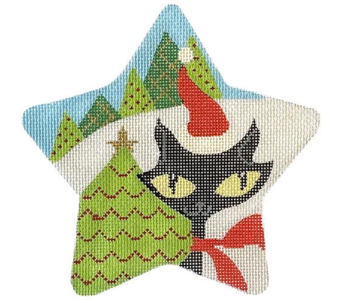 Eyecandy Kitty Star Traditional Colors – Barbara's Needlepoint