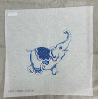 Single Elephant with Polka Dot blanket