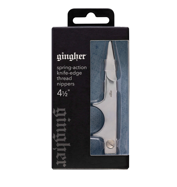Gingher Spring-Action Knife-Edge Thread Nippers - 4 1/2"