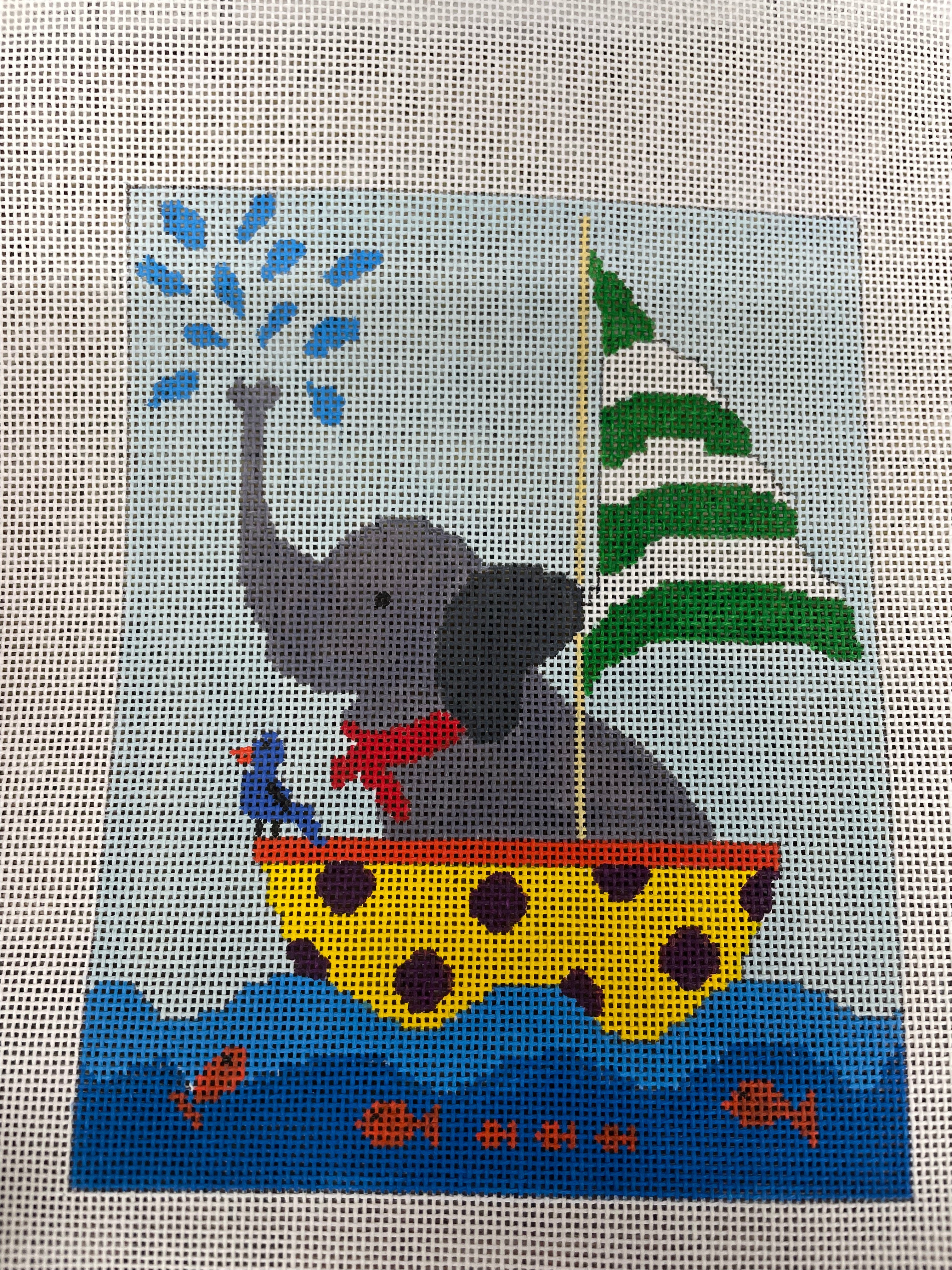 Meredith Collection Elephant in a Boat Tooth Fairy Pillow*