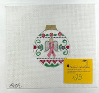 Pink Ribbon Round Ornament