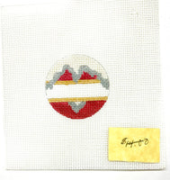 Red, gold and silver 2" orn