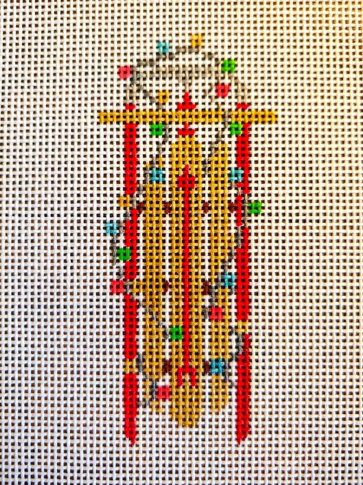 Anne Fisher Sled with Twinkle Lights Ornament