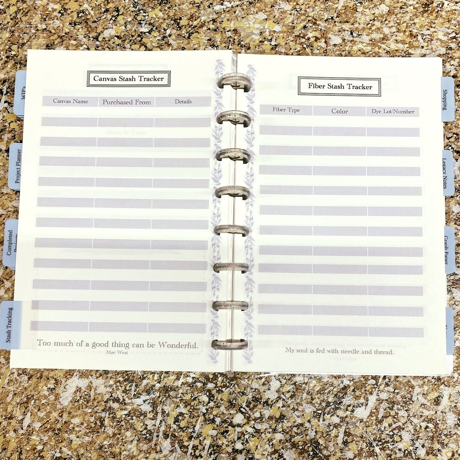 The Sport of Queens Needlepoint Planner