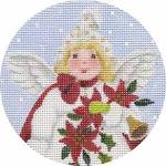 Poinsettia Angel Ornament