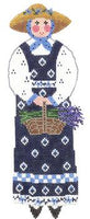 Garden Lady in Blue w/Lavender