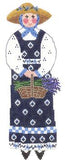 Garden Lady in Blue w/Lavender