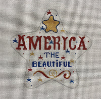 "America The Beautiful" with Gold Star July Star