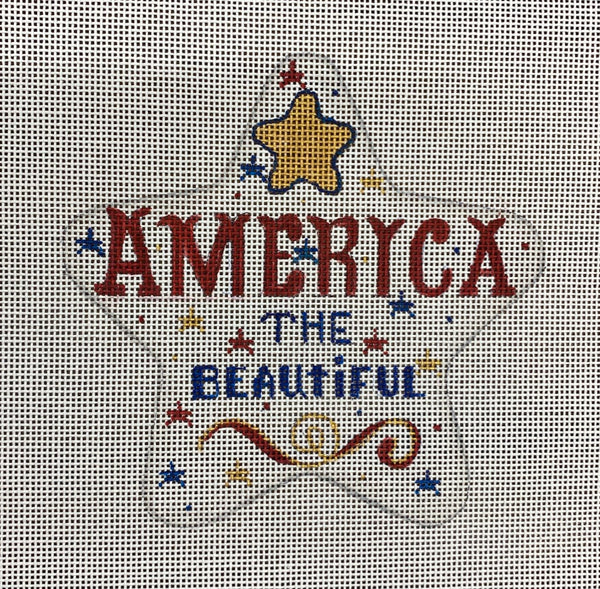 "America The Beautiful" with Gold Star July Star