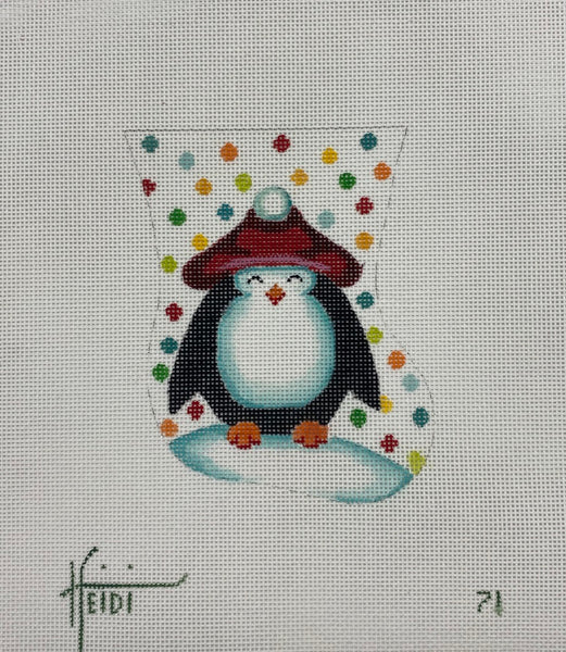 Polka Dot Penguin Stocking