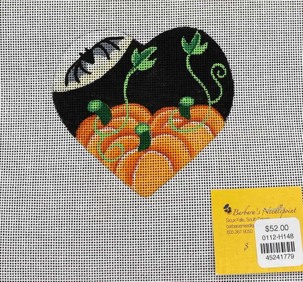 Pumpkin Patch with Bat Heart