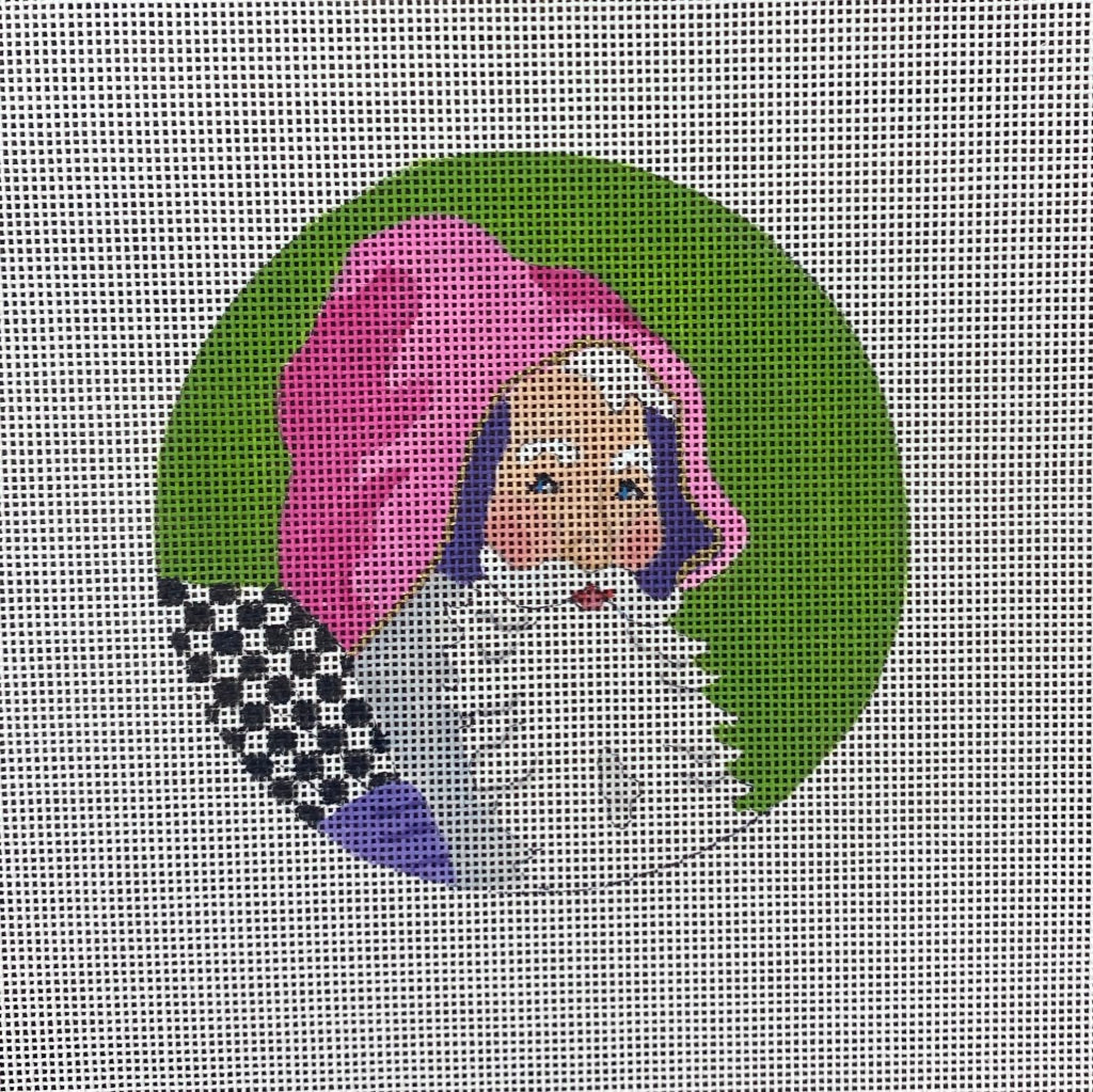 Ann Hanson Checkered Santa Series
