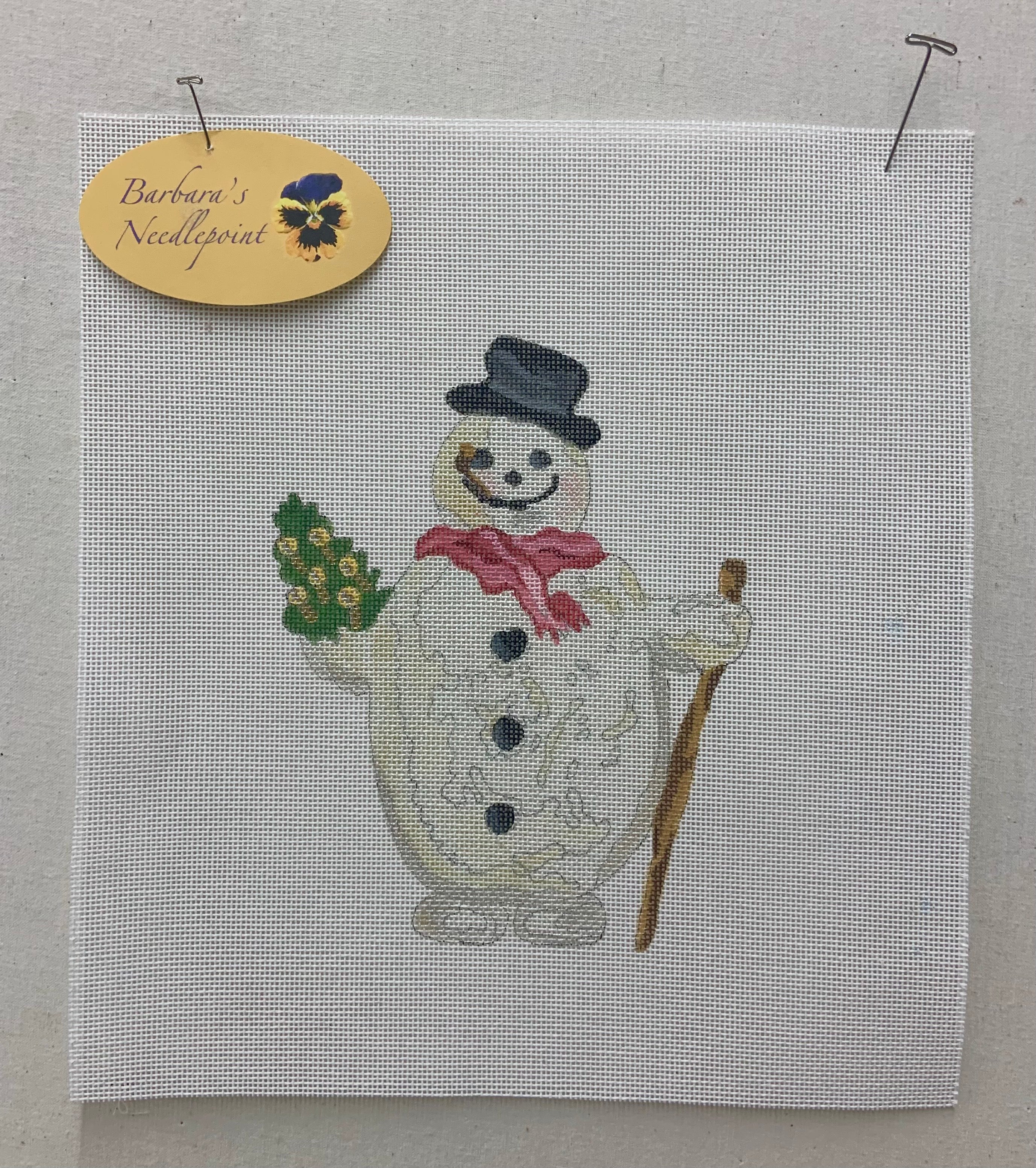 Ann Hanson Vintage Snowman with Pipe