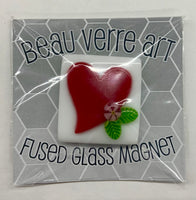 Red Heart with Flower and Leaves Needle Minder