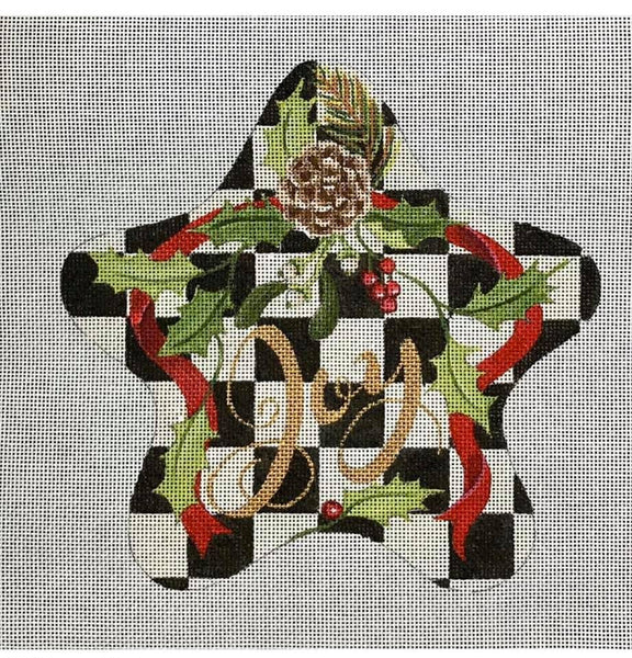 Joy Checkerboard Star - Christmas Star