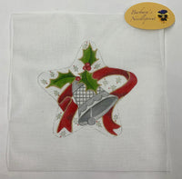 Silver Bell with Holly - Christmas Star