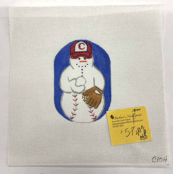 Baseball Snowman Cincinatti