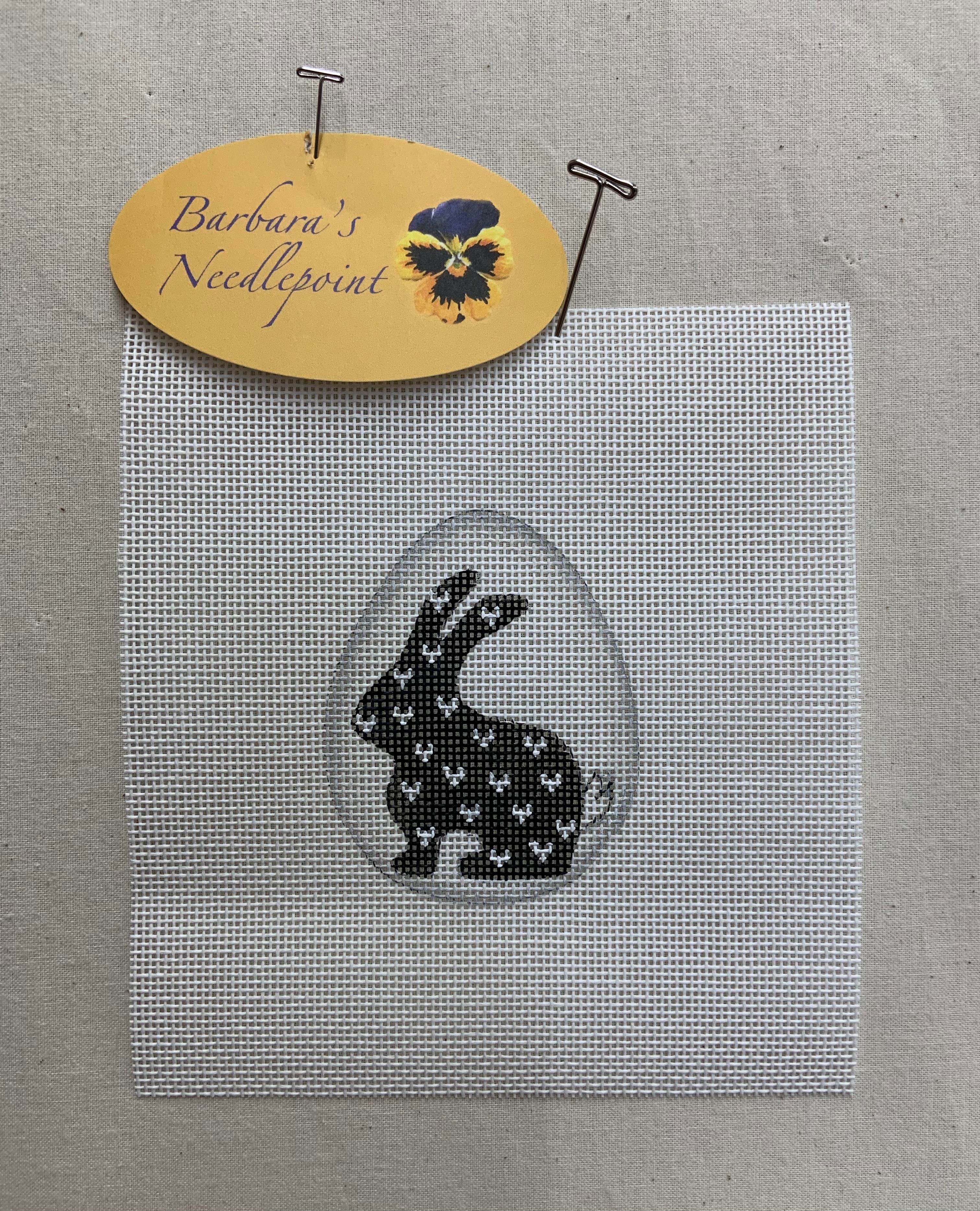 Cindy and Beth Black and White Bunny Egg Series