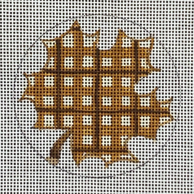 Cindy and Beth Plaid Leaf Round
